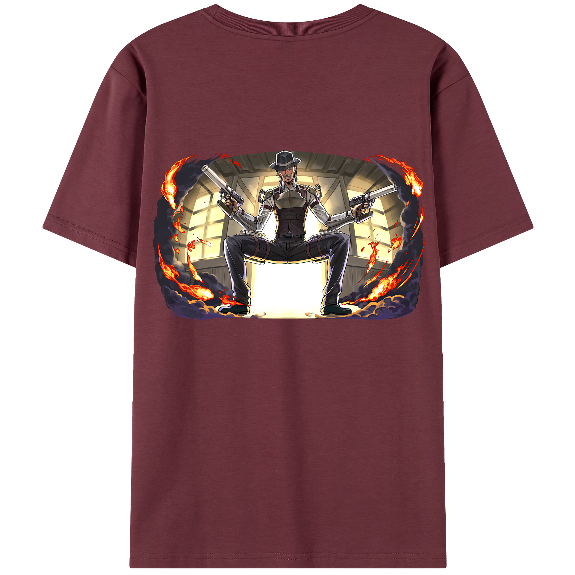 （画像用） 進撃の巨人 ケニー·アッカーマン Attack on Titan Kenny Ackerman 綿100％半袖Tシャツ（背面プリント）